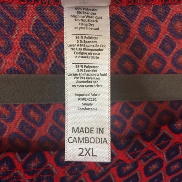 NWT LulaRoe Julia Dress Red / Blue Diamond Print - Picture 3 of 3